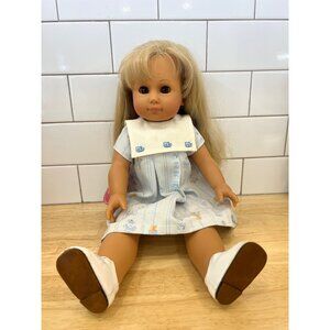 Vintage Gotz Doll Blonde Hair 17/16 Blue Dress Collectible Toy 16.5 Inches Tall